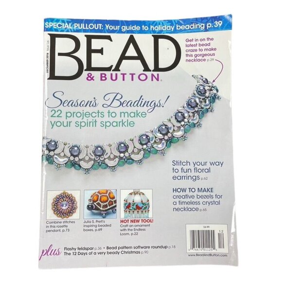 Bead & Button Magazine Jewelry Crafting Book u December 2016 Issue 136 - Picture 1 of 8